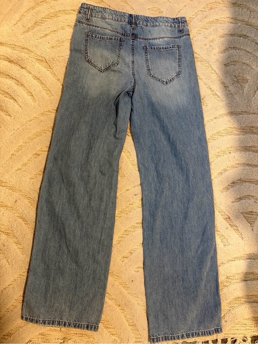 Imperial Star Girls High Rise Wide Leg Jeans - Light Blue Denim - Picture 3 of 4